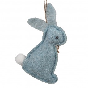 265374 Osteranhänger Kaninchen 10 cm Blau Baumwolle Dekoration Hänger