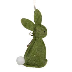 265375 Easter Pendant Rabbit 10 cm Green Cotton Decorative Pendant