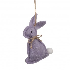 265376 Easter Pendant Rabbit 10 cm Purple Cotton Decorative Pendant