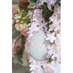 26Y5577 Easter Pendant Egg 8 cm Grey Iron Oval Decorative Pendant