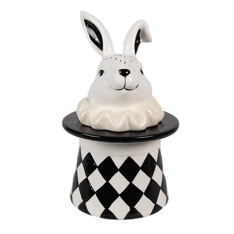 CBVO Vorratsglas Kaninchen 20 cm Weiß Schwarz Keramik