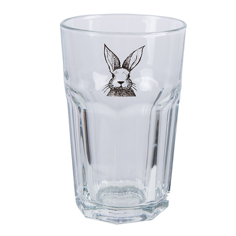RAEGL0004 Waterglas 300 ml Transparant Glas Konijn Drinkbeker