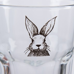 2RAEGL0004 Wasserglas 300 ml Transparant Glas Kaninchen Trinkbecher