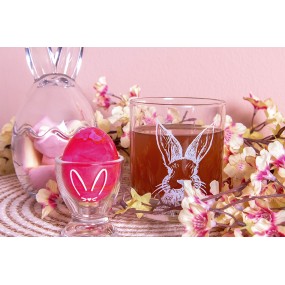 2RAEGL0005 Water Glass 300 ml Transparent Glass Rabbit Drinking Cup