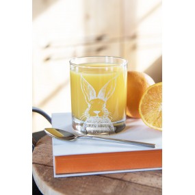 2RAEGL0005 Water Glass 300 ml Transparent Glass Rabbit Drinking Cup