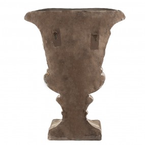 25MG0032 Wandblumentopf 76 cm Beige Keramikmaterial Halbkreis Pflanzenhalter