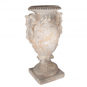 25MG0035 Blumentopf 34x26x60 cm Beige Grau Keramikmaterial Pflanzenhalter