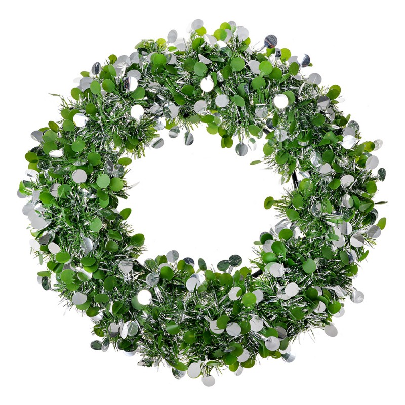 65490 Corona di Natale Ø 30 cm Verde Plastica