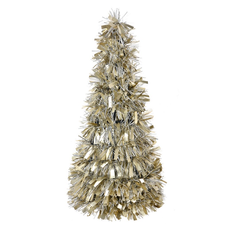 65514 Christmas Decoration Christmas Tree Ø 21x50 cm Silver colored Plastic