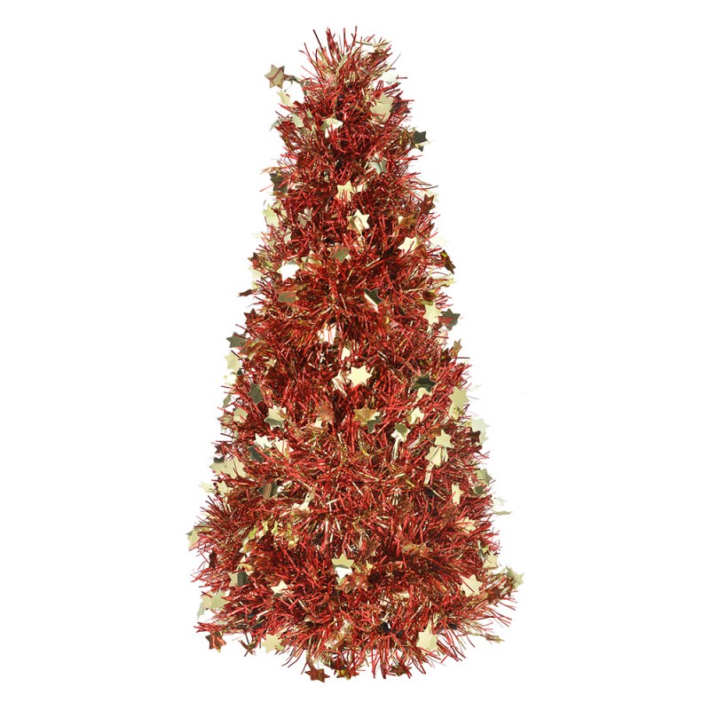 65519 Christmas Decoration Christmas Tree Ø 12x27 cm Gold colored Plastic