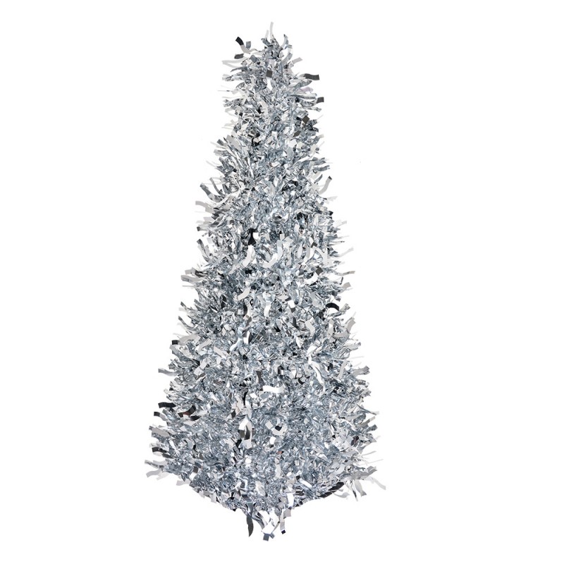 65537M Weihnachtsdekoration Weihnachtsbaum Ø 16x38 cm Silberfarbig Kunststoff