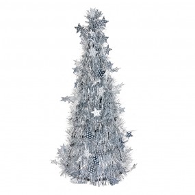 265538L Decorazione di Natalizie Albero di Natale Ø 18x46 cm Color argento Plastica
