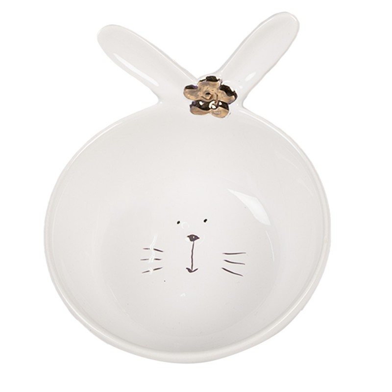 6CE1675 Soup Bowl 200 ml White Porcelain Rabbit Serving Bowl