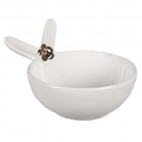 26CE1675 Soup Bowl 200 ml White Porcelain Rabbit Serving Bowl