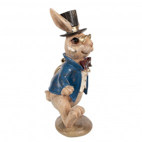 26PR4150 Figurine Rabbit 30 cm Brown Blue Polyresin Easter Decoration