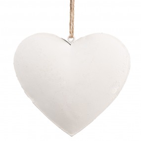 26Y5557 Décoration pendentif Coeur 11 cm Blanc Fer En forme de coeur