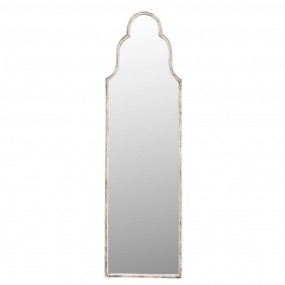 252S094 Mirror 38x132 cm White Iron Rectangle Large Mirror
