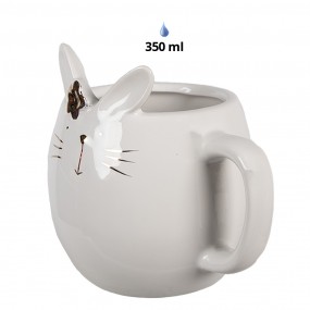 26CE1677 Mug Lapin 350 ml Blanc Porcelaine
