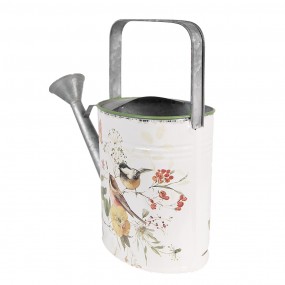 26Y5489 Decorative Watering Can 34x12x32 cm White Metal Birds