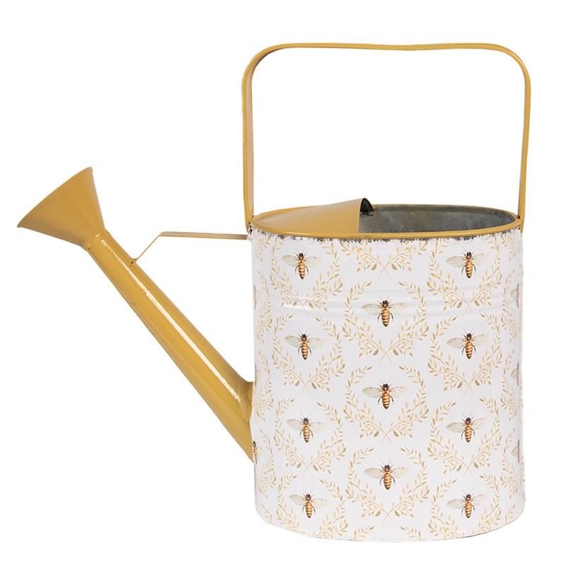 6Y5517 Decorative Watering Can 33x12x32 cm White Metal Bees