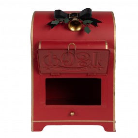 26Y5518 Mailbox 24x18x36 cm Red Metal Christmas Decoration