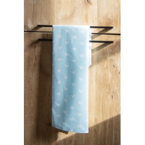 2KT042.049 Asciugamani da cucina 47x70 cm Blu Cotone Cuoricini Asciugamano da cucina