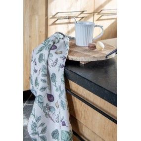 2KT042.055 Asciugamani da cucina 47x70 cm Beige Cotone Verdure Asciugamano da cucina