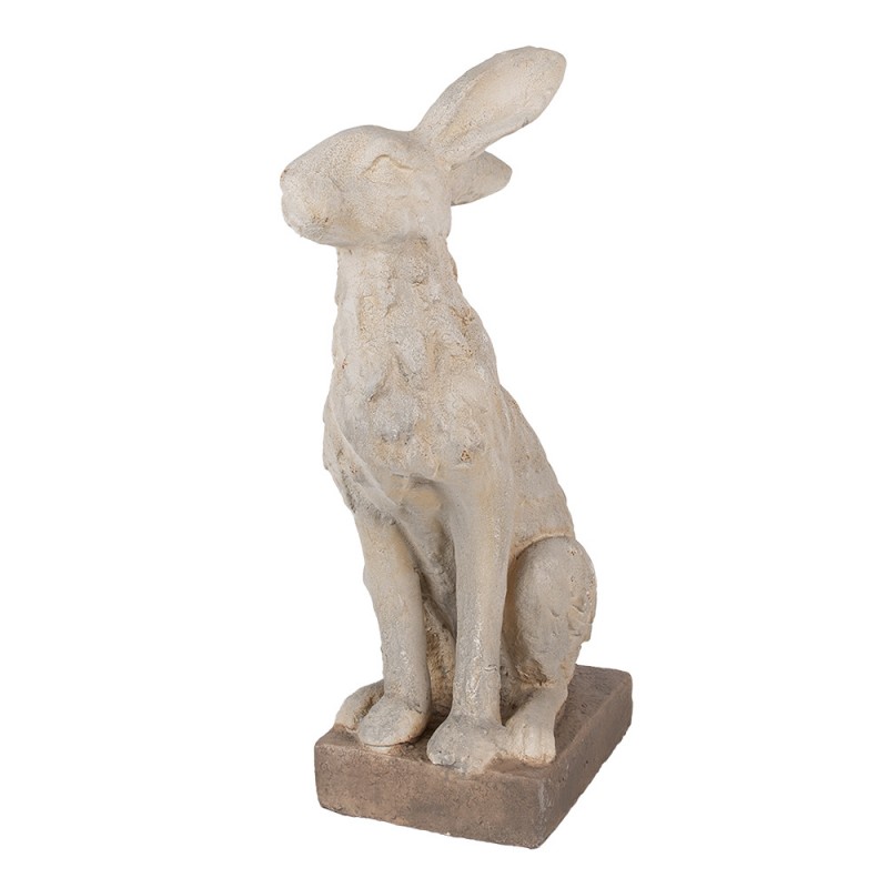 5MG0039 Statuetta decorativa Coniglio 55 cm Grigio Materiale ceramico