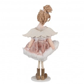 265377 Decorative Figurine Angel 18 cm Pink Cotton Polyester
