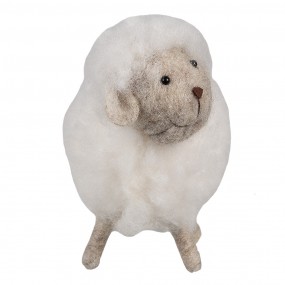 265379 Decorative Figurine Sheep 14 cm White Synthetic