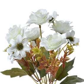 26PL0268 Fleur artificielle 29 cm Blanc Plastique