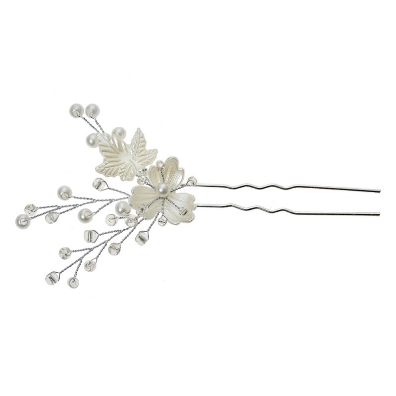 JZHC0058 Bobby Pin 11 cm Silver colored Metal