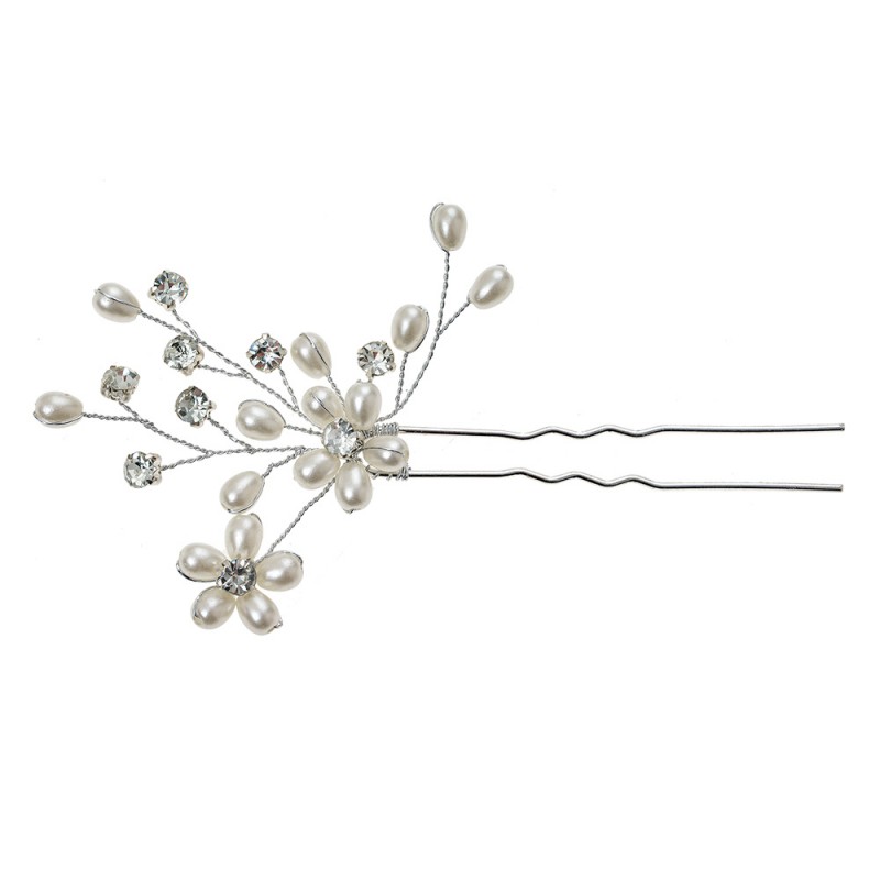 JZHC0059 Bobby Pin 12 cm Silver colored Metal
