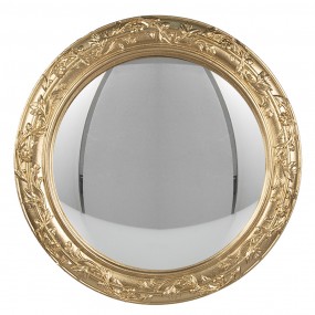 262S291 Bubble mirror Ø 26cm Gold colored Plastic Glass Round Wall Mirror