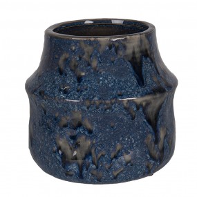 26CE1573M Pot de fleurs Ø 15x13 cm Bleu Céramique Pot de fleurs d'intérieur