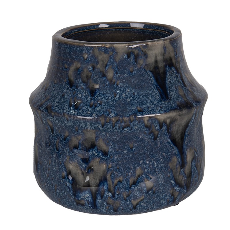 6CE1573M Fioriera Ø 15x13 cm Blu Ceramica Fioriera per interni