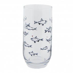2SSFGL0001 Wasserglas Ø 7x14 cm / 380 ml Transparant Glas Fische Longdrinkglas