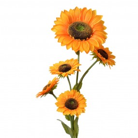 25PL0085 Artificial Flower Sunflower 115 cm Yellow Plastic