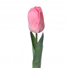 26PL0236 Fiore artificiale Tulipano 50 cm Rosa Plastica
