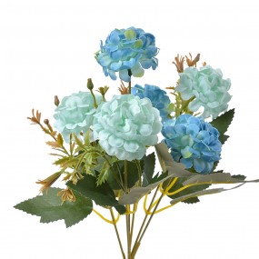 26PL0265 Fleur artificielle 28 cm Bleu Plastique