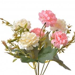 26PL0266 Fleur artificielle 28 cm Rose Beige Plastique