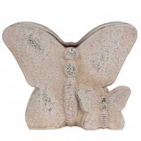 26TE0514 Planter Butterfly  24x10x19 cm Beige Stone