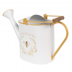 26Y5510 Decorative Watering Can 39x13x21 cm White Yellow Metal Bee