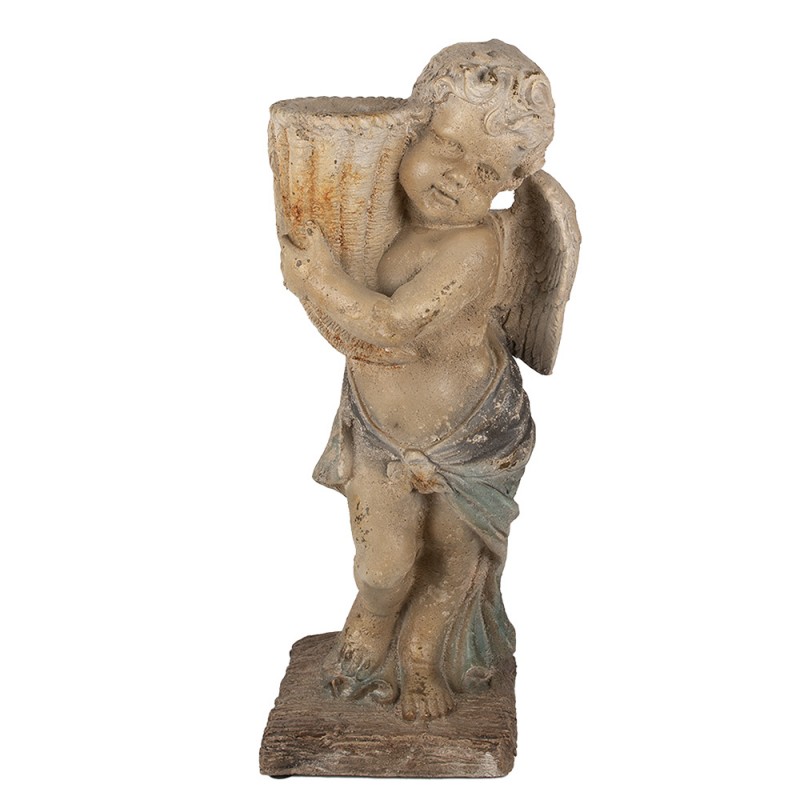 5MG0041 Decorative Figurine Angel 58 cm Green Beige Ceramic material