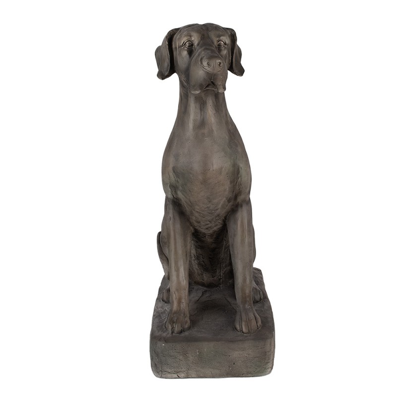 5MG0044 Figurine Dog 73 cm Grey Ceramic material