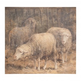 265308 Painting 50x3x50 cm Brown Canvas Sheep