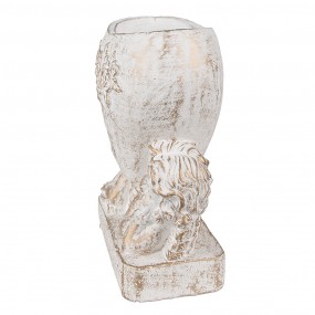 26TE0508 Planter Heart 23x13x25 cm White Stone