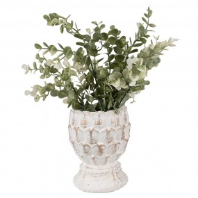 26TE0510S Pot de fleurs Ø 11x13 cm Blanc Pierre