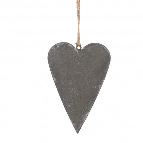 26Y5569S Decorative Pendant Heart 8 cm Grey Iron