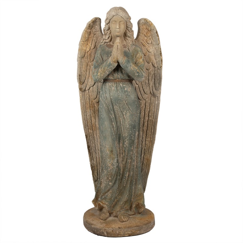 5MG0040 Decorative Figurine Angel 119 cm Green Beige Ceramic material